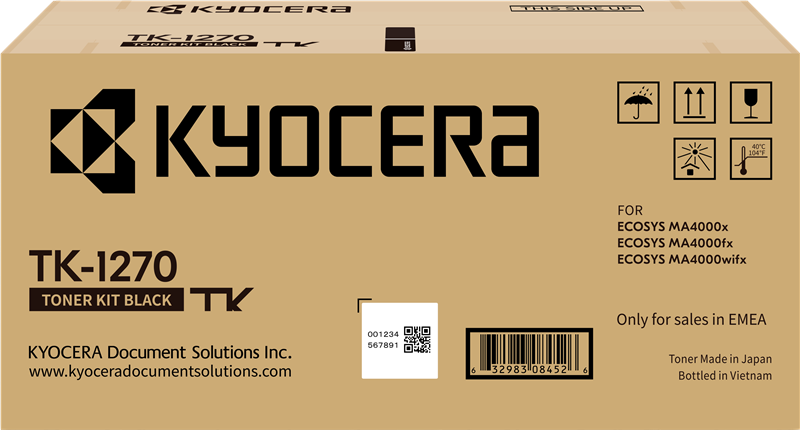 Original Kyocera TK-1270 / 1T0C140NL0 Toner Schwarz