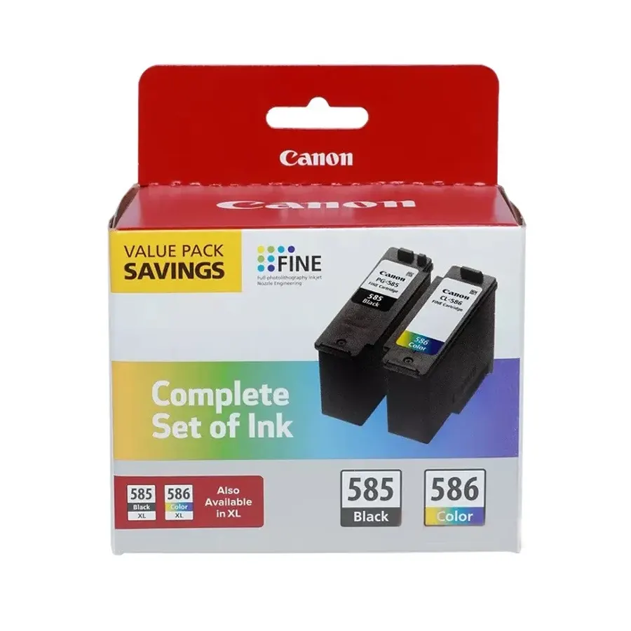 Original Canon PG-585 + CL586 Druckerpatrone Schwarz & Color Multipack