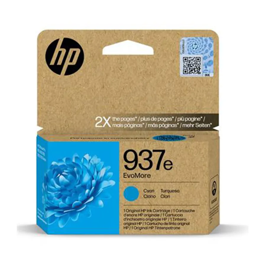 Original HP 937e Druckerpatrone Cyan EvoMore (4S6W6NE)
